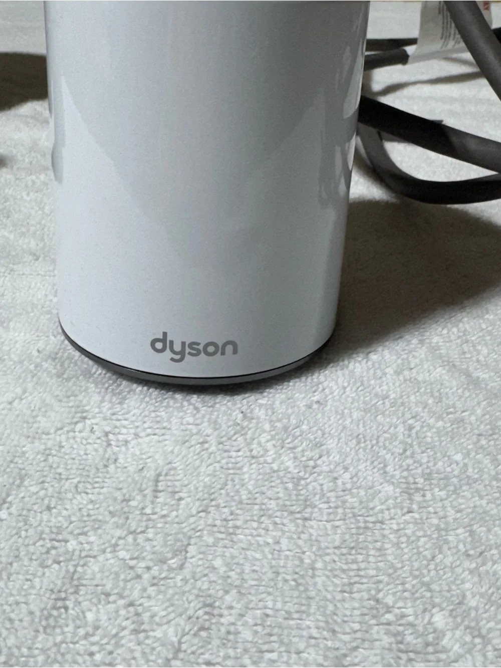 Dyson Silver and White Hair Dryer with Attachments